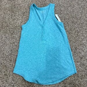 LOFT Turquoise Sleeveless Tank Top